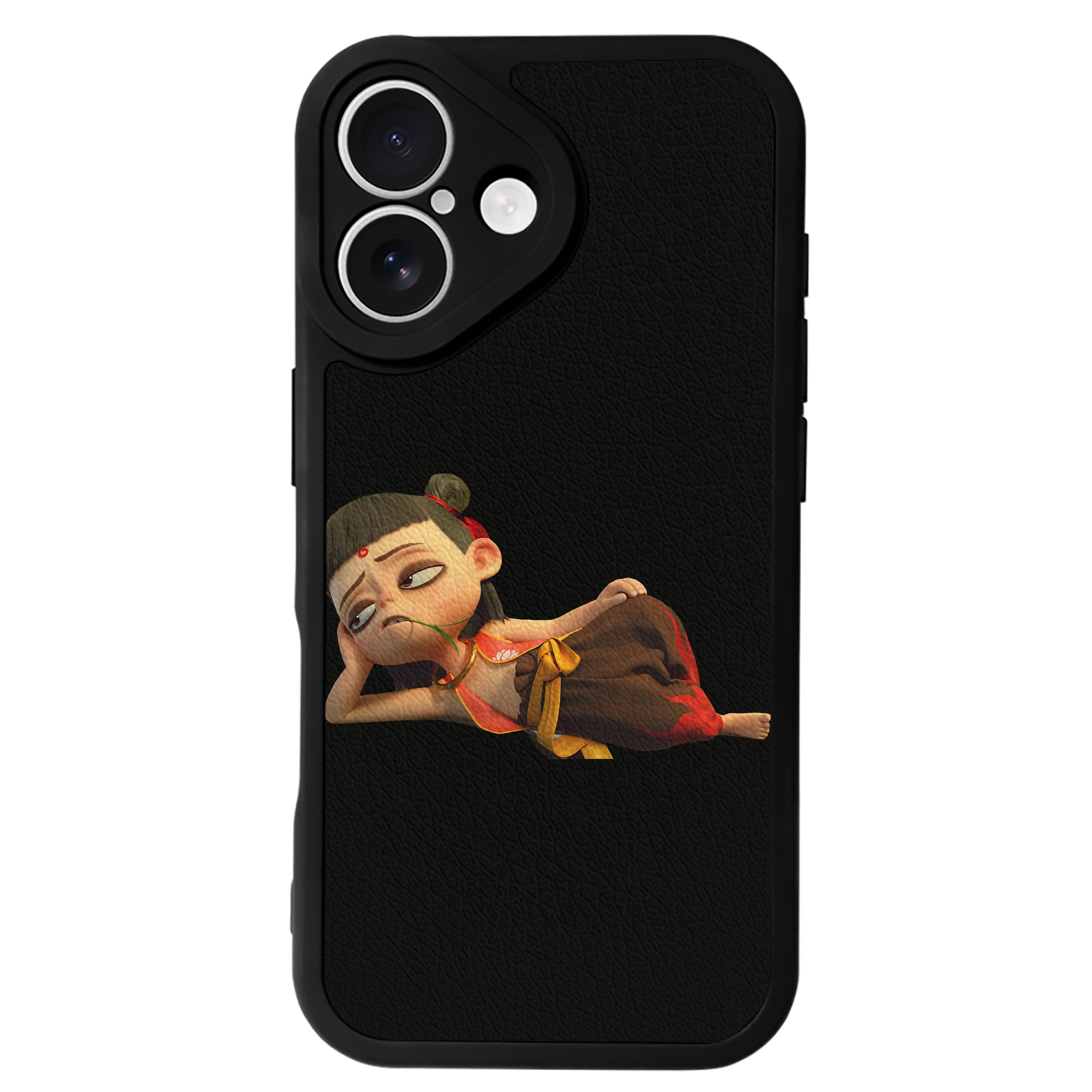 （画像用） Ne Zha 2 ナタ 魔童の大暴れ 【iPhone 16シリーズ対応】シリコンスマホケース（レザー調） 材質：シリコン